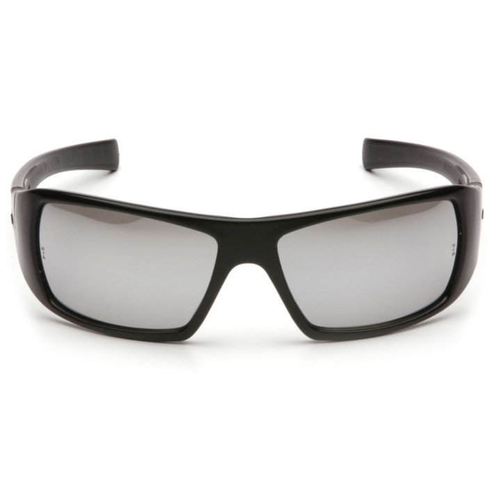 Очки Pyramex Goliath (silver mirror) зеркальные черные  