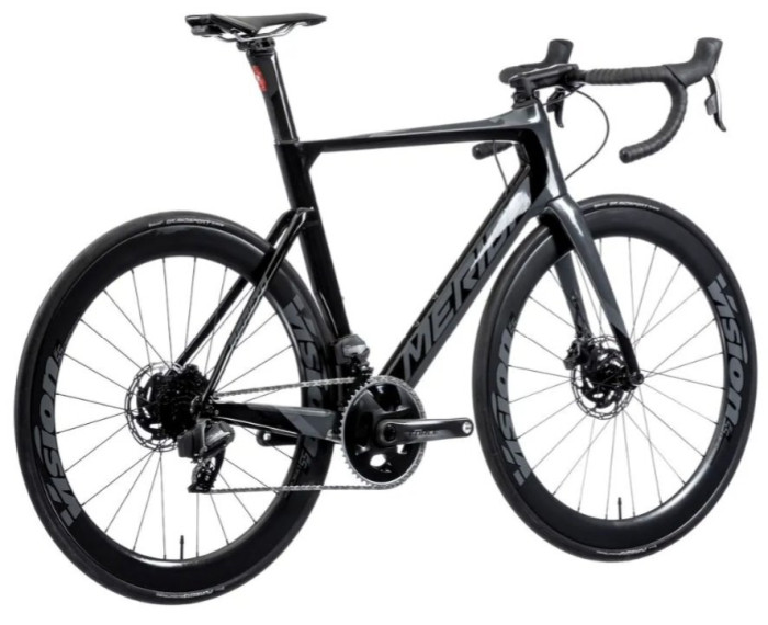 Велосипед Merida 2020 reacto disc force edition xl glossy black/gilttery silver  