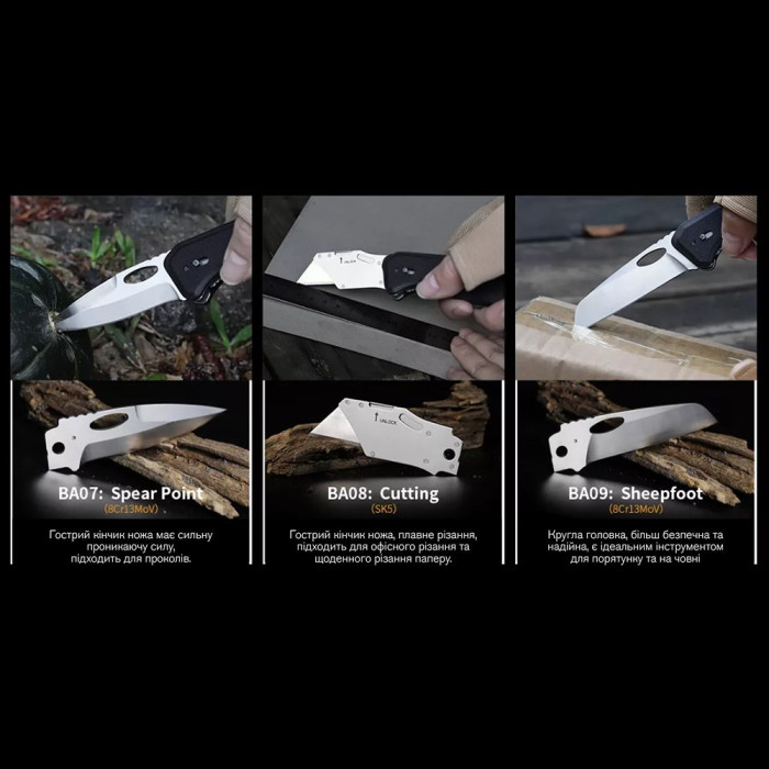 Нож складной Roxon S502U, черный  