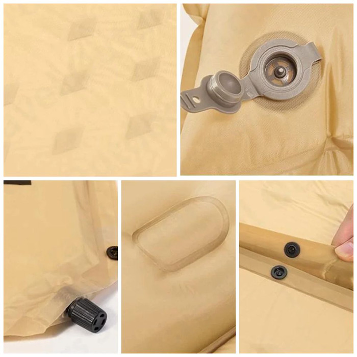 Коврик самонадувающийся одноместный с подушкой Naturehike CNH22DZ012, 30мм, желтый  