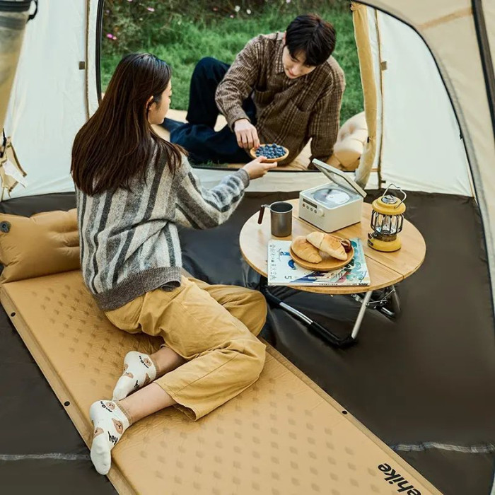 Коврик самонадувающийся одноместный с подушкой Naturehike CNH22DZ012, 30мм, желтый  