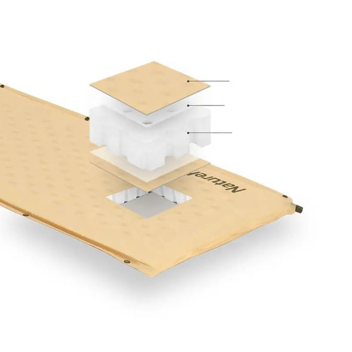 Коврик самонадувающийся одноместный с подушкой Naturehike CNH22DZ012, 30мм, желтый  