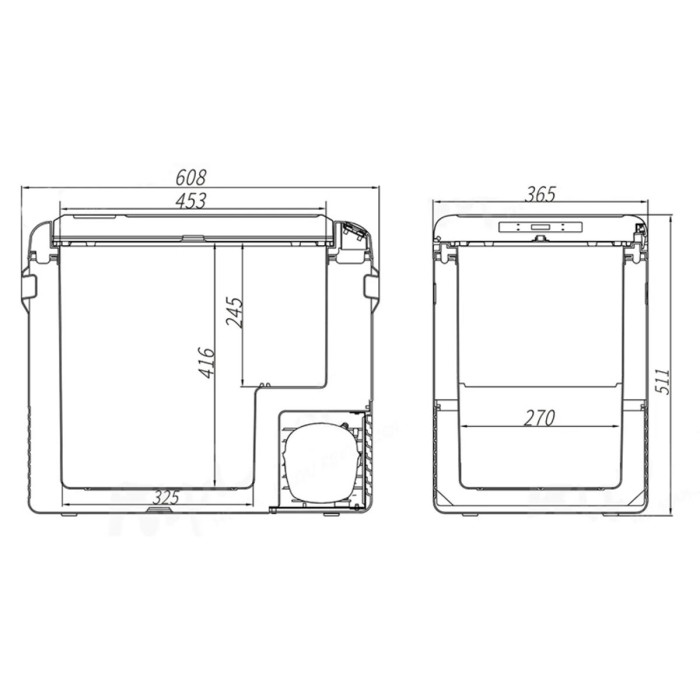 Холодильник автомобильный Brevia 50л 22530  