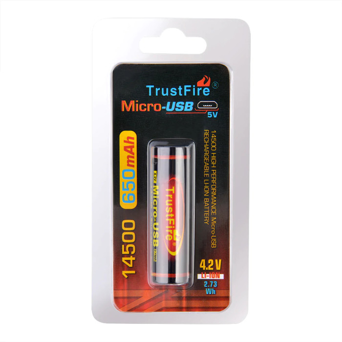Аккумулятор Trustfire USB 14500  