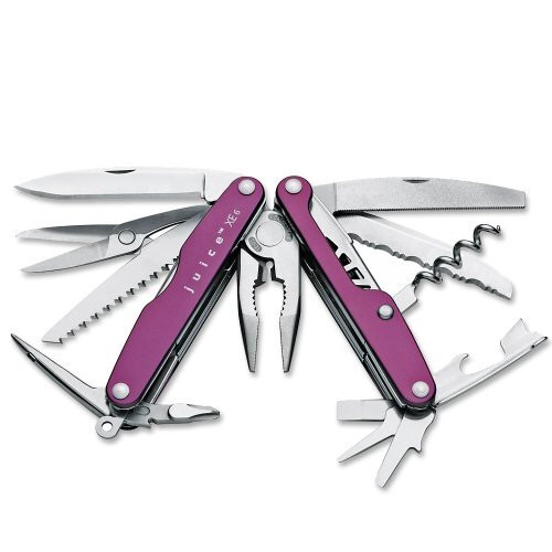 Мультитул Leatherman Juice XE6 (Фиолетовый. Кожаный чехол,подарочная коробка)  