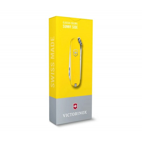 Нож-брелок Victorinox Classic SD Colors, Sunny Side, Gift Box (0.6223.8G) 7 функций, 58 мм, жёлтый  