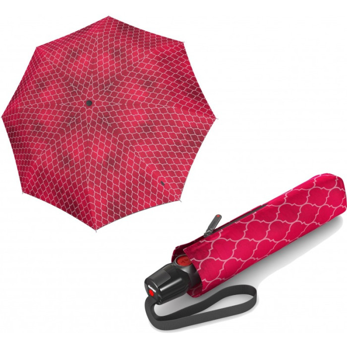 Зонт Knirps T.200 Regenerate Red Ecorepel UV Protection Авто/Складной/8спиц /D99x28см  