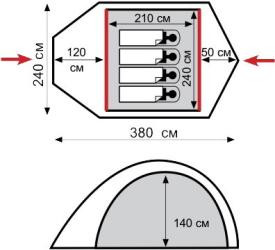 Палатка Tramp Lair 4, TRT-007.04  