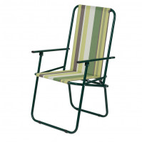 Складной стул Vitan Дачный,d 18 мм (текстилен зеленая полоса)