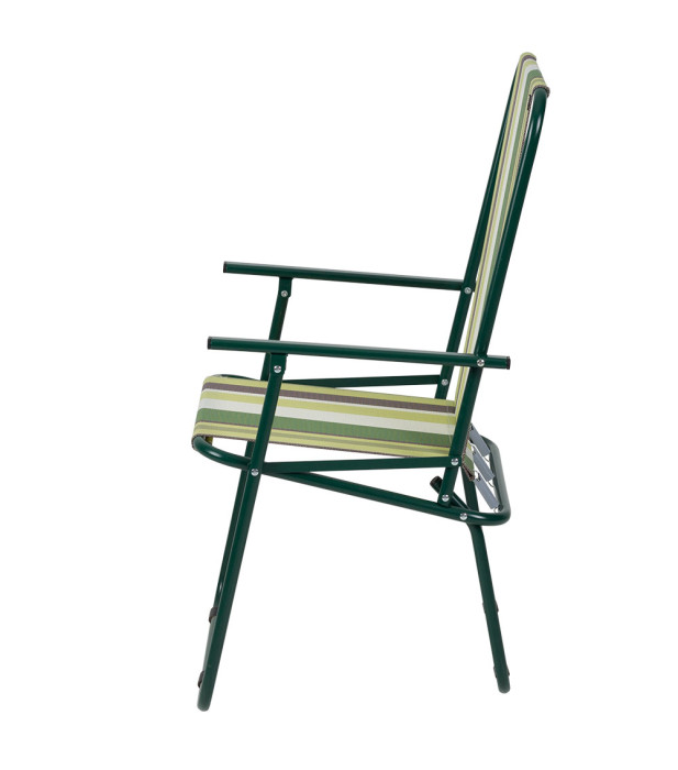 Складной стул Vitan Дачный,d 18 мм (текстилен зеленая полоса)  