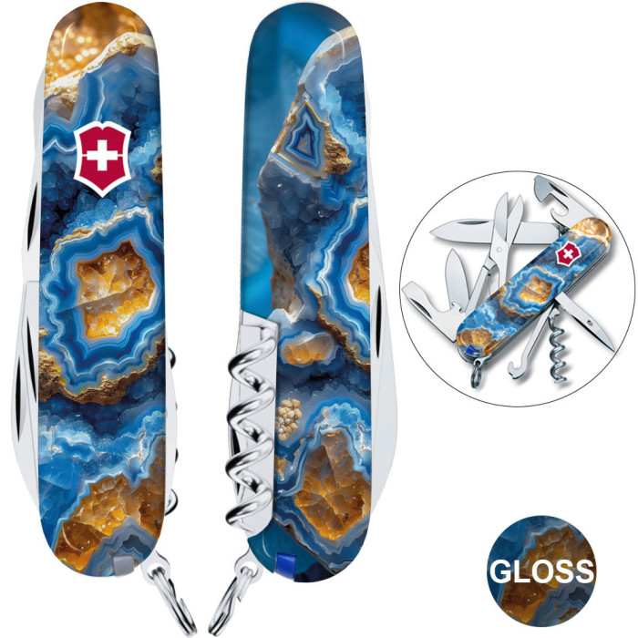 Складной нож Victorinox CLIMBER DESIGN Голубой агат  