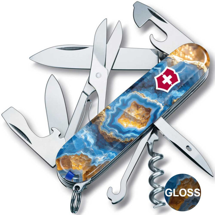 Складной нож Victorinox CLIMBER DESIGN Голубой агат  