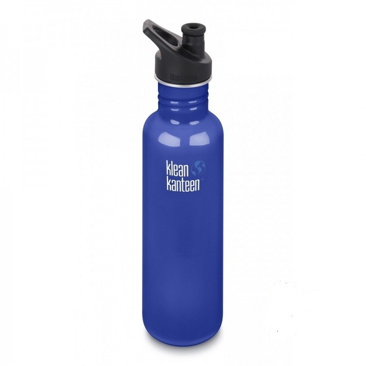 Спортивная бутылка для воды Klean Kanteen Classic Sport Cap 800 мл - синяя 