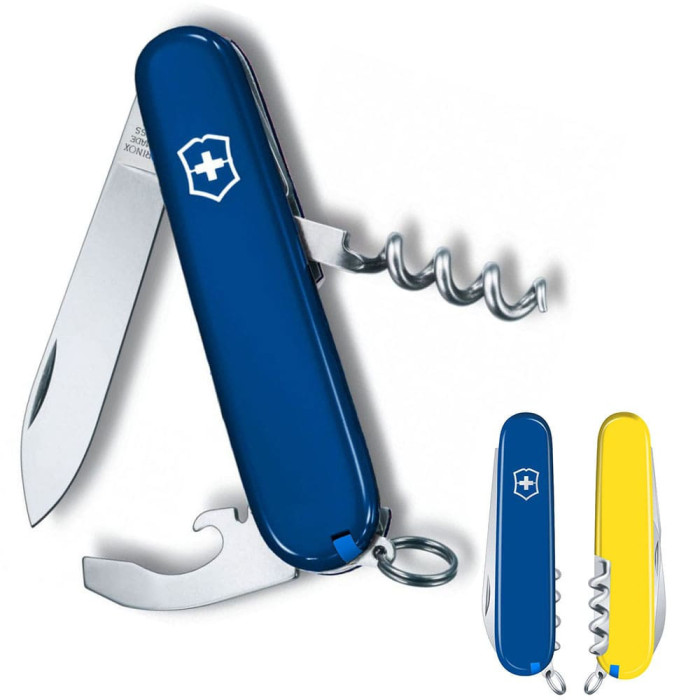 Нож Victorinox Waiter Ukraine 84мм/9функ/син-желт  