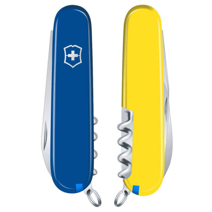 Нож Victorinox Waiter Ukraine 84мм/9функ/син-желт  