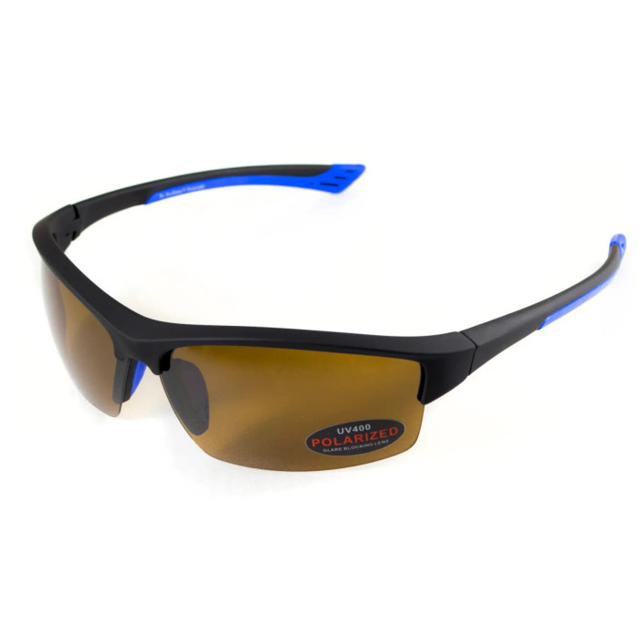 Очки поляризационные BluWater Daytona-1 Polarized (brown) коричневые в черно-синей оправе  