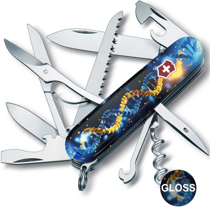 Складной нож Victorinox HUNTSMAN UKRAINE ДНК Украинца 1.3713.3.T3270pw  