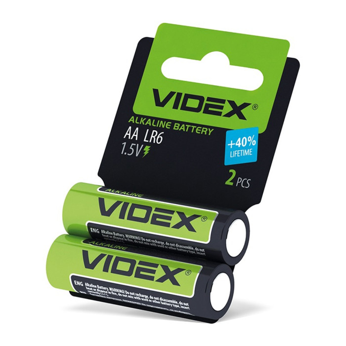 Батарейки щелочные Videx LR06/АА, 2 шт. упак  