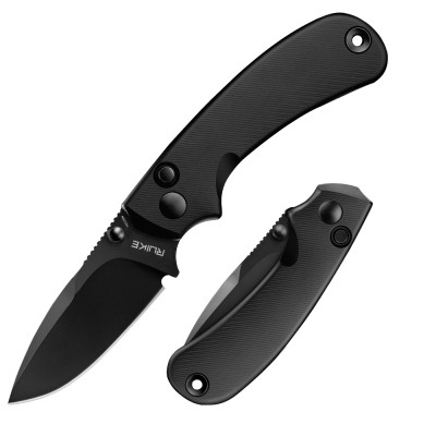 Нож складной карманный Ruike P736-AB, (7.5 см) 14C28N / алюминий, черный