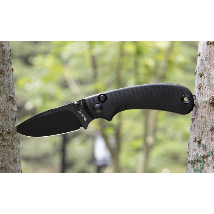 Нож складной карманный Ruike P736-AB, (7.5 см) 14C28N / алюминий, черный  