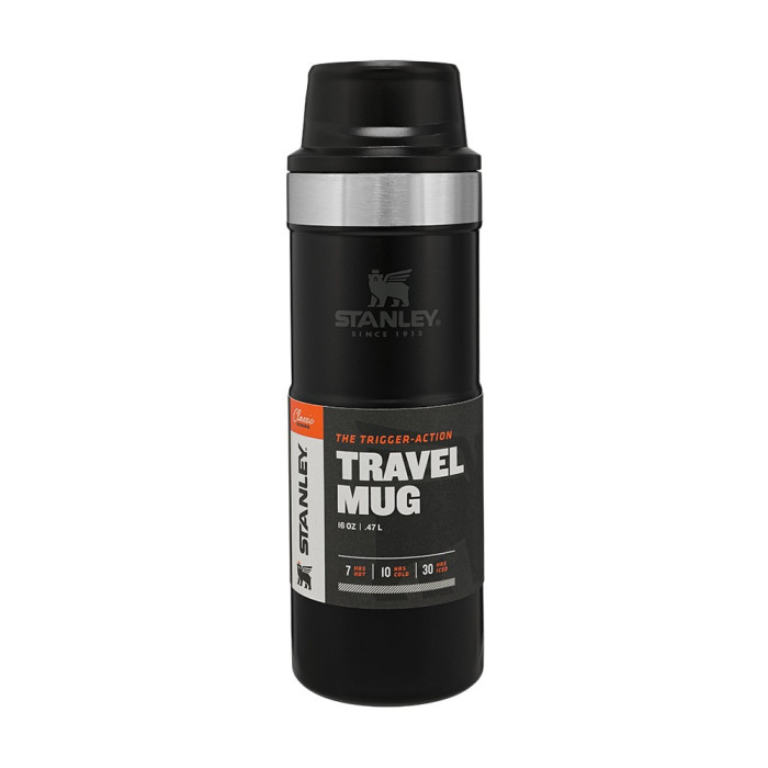 Термочашка Stanley Classic Trigger-action Matte Black 0.47 л  