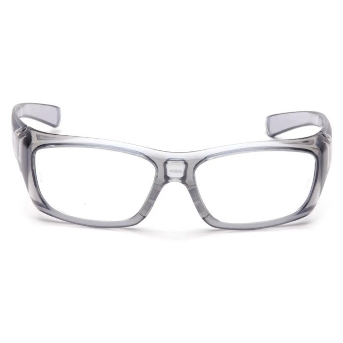 Очки Pyramex Emerge T-Gray (clear) RX-able, прозрачные в полупрозрачной серой оправе  