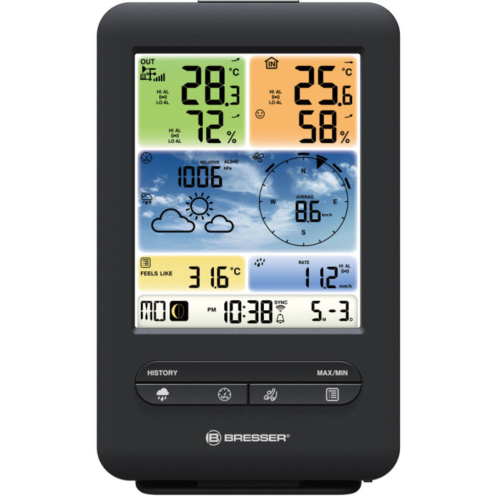Метеостанция Bresser Weather Center 5-in-1 V WIFI Professional colour (7002585) (930104)  