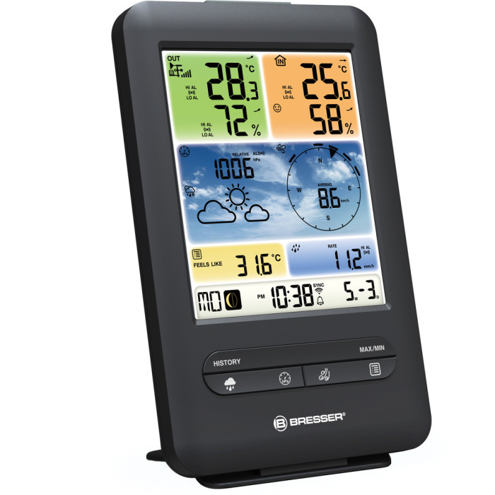 Метеостанция Bresser Weather Center 5-in-1 V WIFI Professional colour (7002585) (930104)  