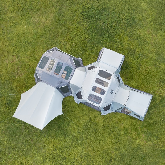 Палатка восьмиместная надувная Naturehike Gen Air FL CNK2550WS046, светло-серая  