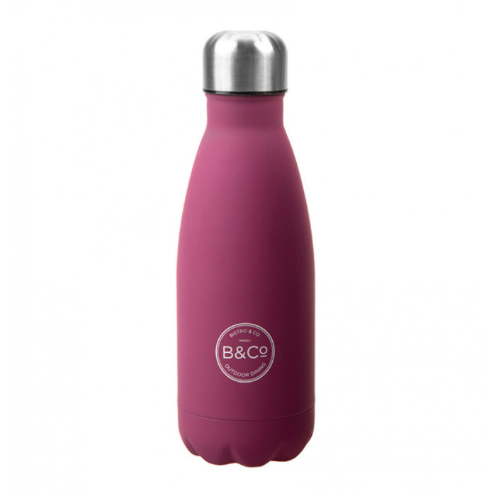 Термобутылка Summit B&Co Thermal Bottle Rubberized Berry бордовая 350 мл  