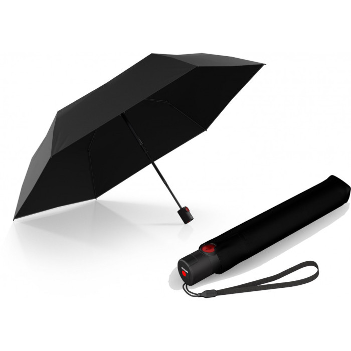 Зонт Knirps U.200 Black Black UV Coating Авто / Складной / 6спиц / D97x26см  