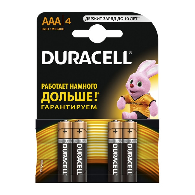 Батарейка AAA Duracell LR03 MN2400 (коробка) 4 шт. 