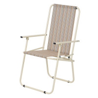 Складной стул Vitan Дачный,d 18 мм (текстилен бежевая полоса)