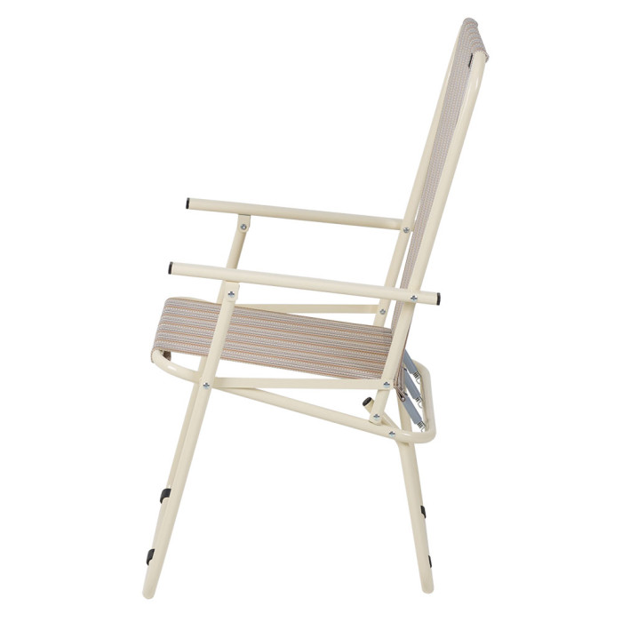 Складной стул Vitan Дачный,d 18 мм (текстилен бежевая полоса)  