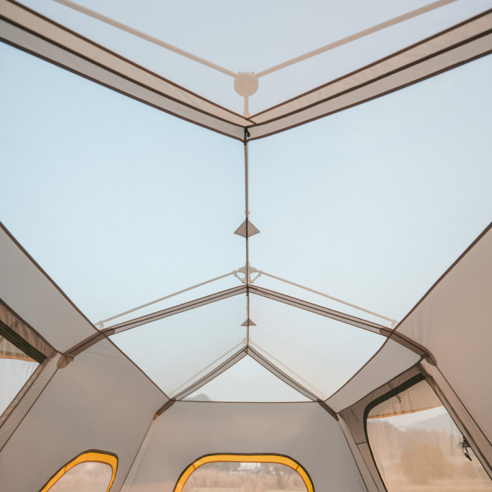 Палатка восьмиместная Naturehike Cape 13.1 CNK2450WS050 с быстрым раскрытием, серо-коричневая  