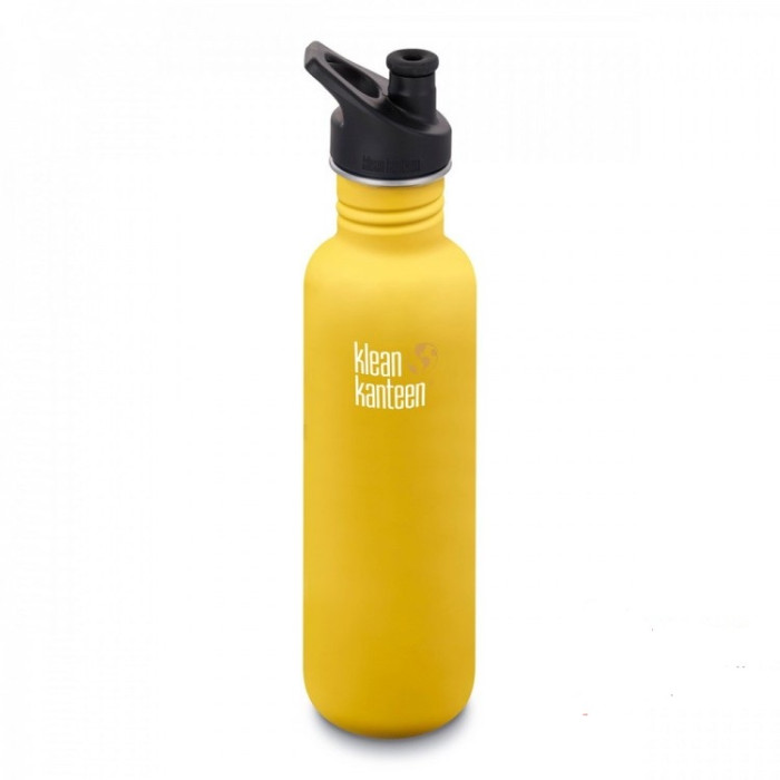 Спортивная бутылка для воды Klean Kanteen Classic Sport Cap 800 мл - желтая  