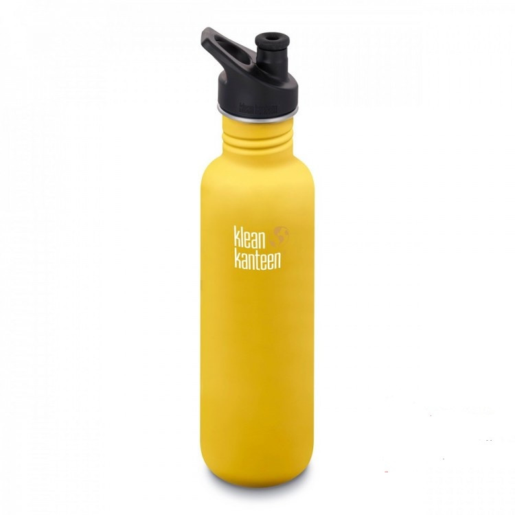 Спортивная бутылка для воды Klean Kanteen Classic Sport Cap 800 мл - желтая 