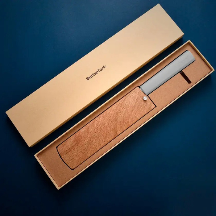 Нож кухонный Butterfork Nakiri AR-RPM9 ABS Light Grey  