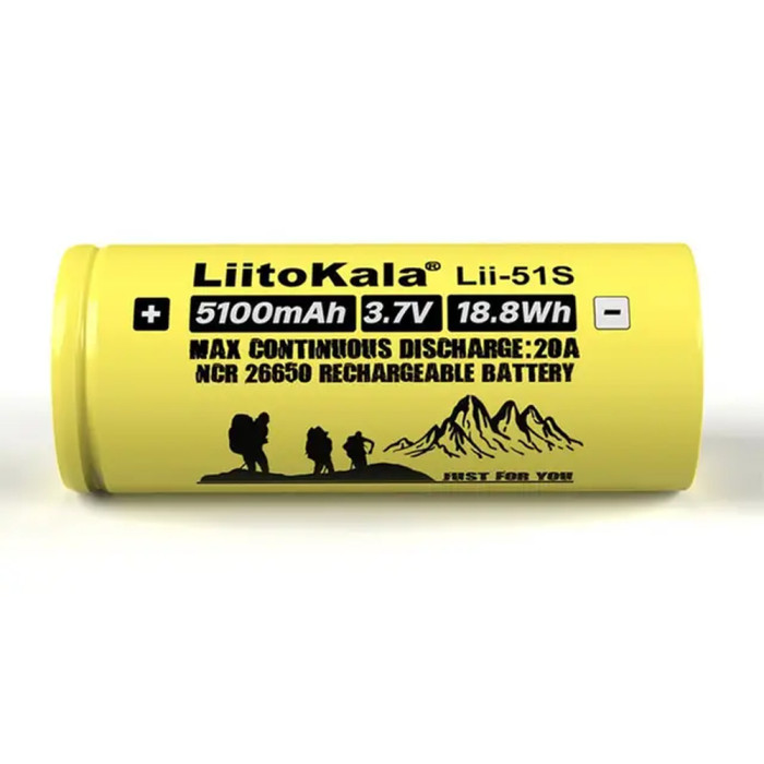 Аккумулятор Liitokala Lii-51S 5100 mAh 20A 26650 Li-ion
