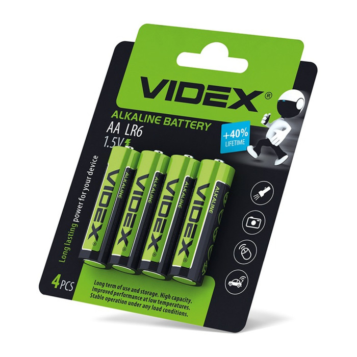 Батарейки щелочные Videx LR06/АА, 4 шт. упаковка (LR6/AA 4pcs BC)  