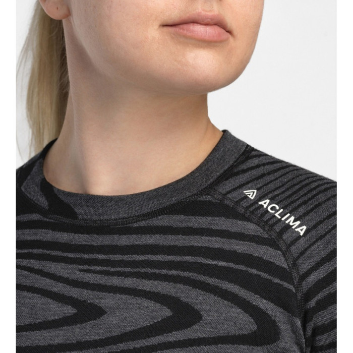 Термокофта жен. Aclima WarmWool 200 Crew Neck W's Black Motion M  