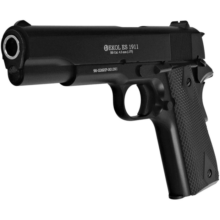 Пневматический пистолет EKOL ES 1911, калибр 4,5 мм (.177), черный  