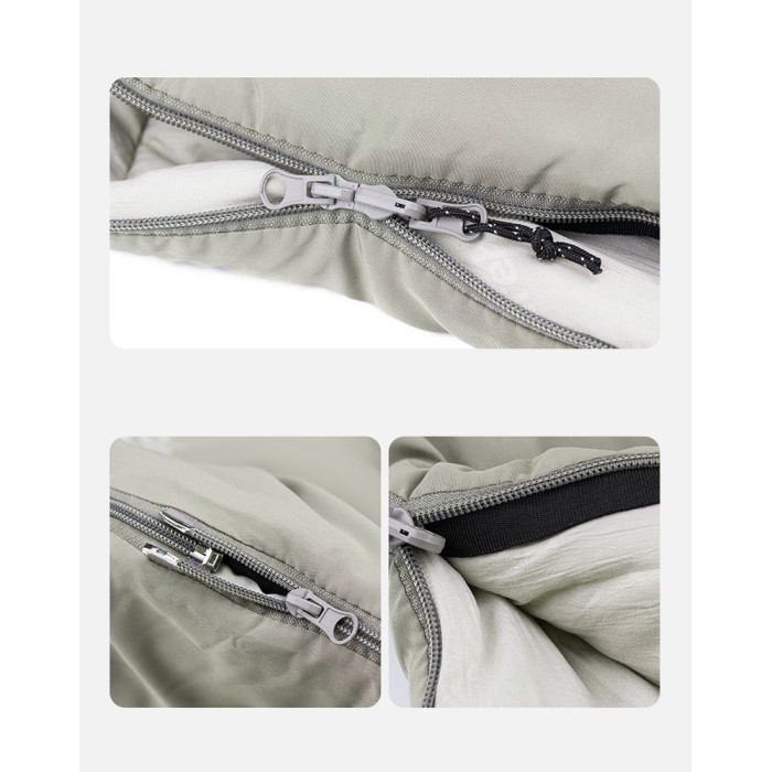 Спальный мешок с капюшоном с обычным мешком для хранения Naturehike M180 CNK2350WS023 правый, светло-зеленый  