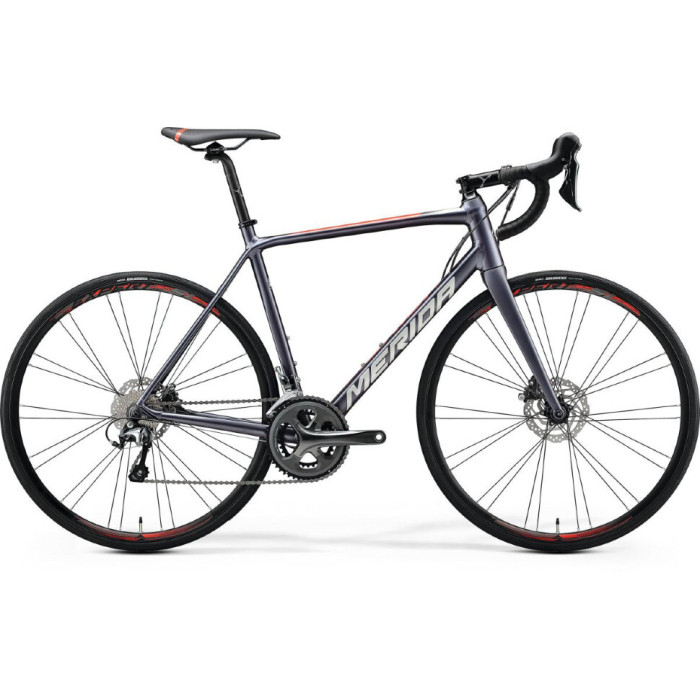 Велосипед Merida 2020 scultura disc 300 m-l silk anthracite(race red)  