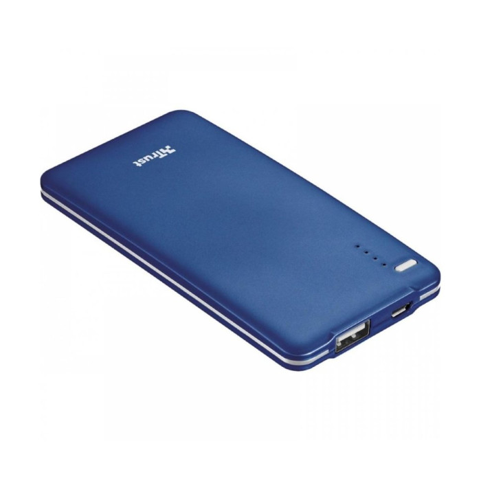 Портативная батарея Trust Power Bank 4000T Thin portable charger, синяя  