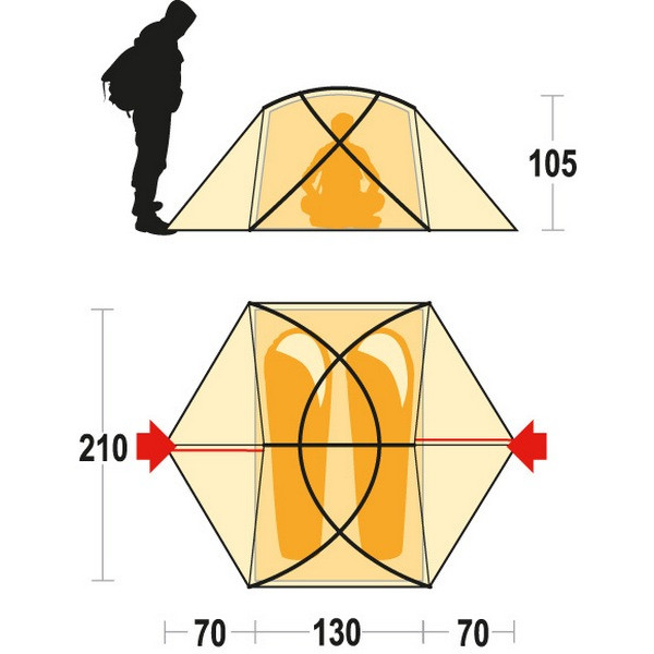 Палатка Ferrino Leaf 2 красный  