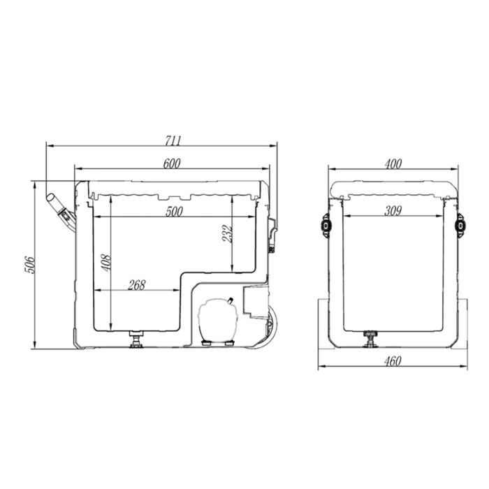 Холодильник автомобильный Brevia 50л 22630  