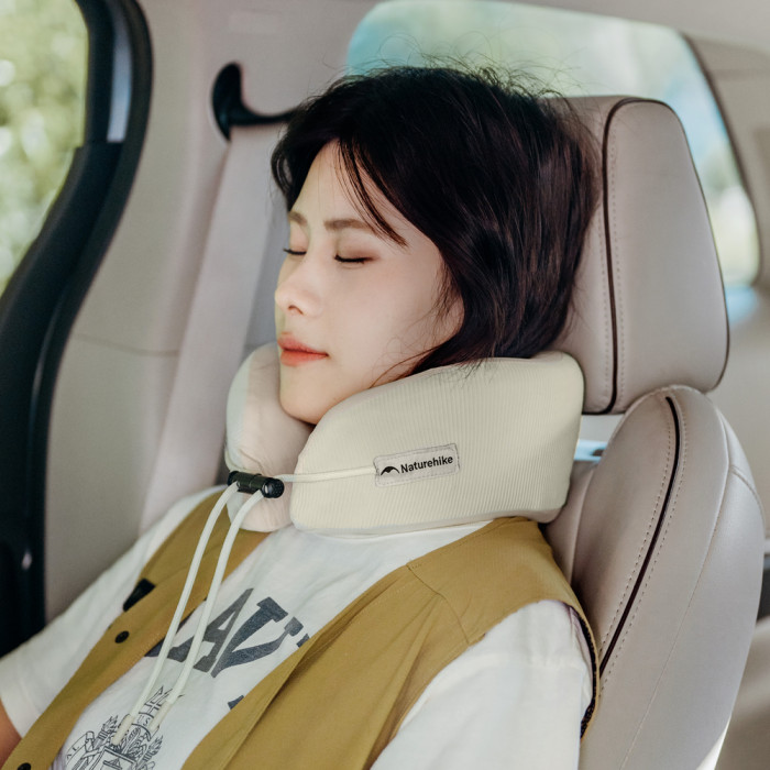 Подушка хлопковая для шеи, с памятью Naturehike CNK2450WS019, серая  