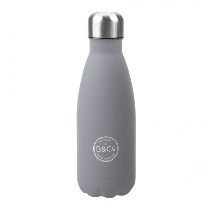 Термобутылка Summit B&Co Thermal Bottle Rubberized серая 350 мл  