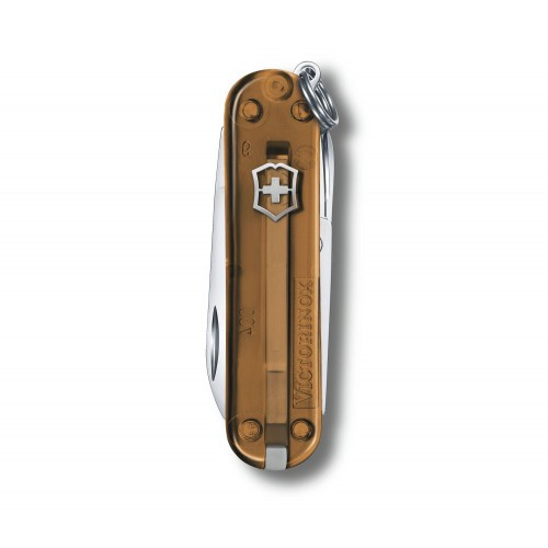 Нож-брелок Victorinox Classic SD Transparent Colors (0.6223.T55G) 7 функций, 58 мм, Gift Box  